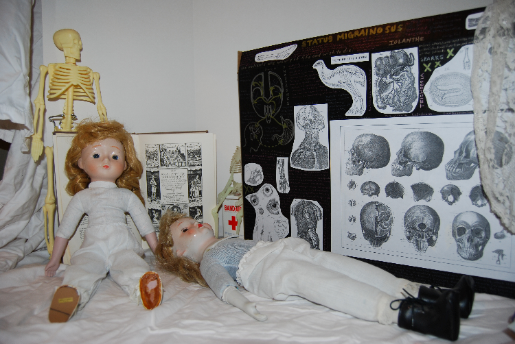 migraine dolls installation X